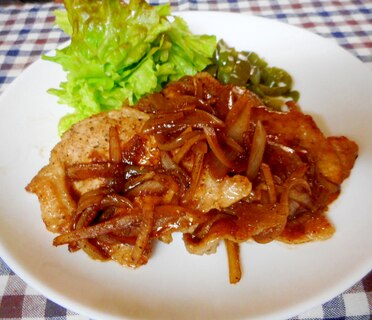 豚肉の玉ねぎバルサミコソース